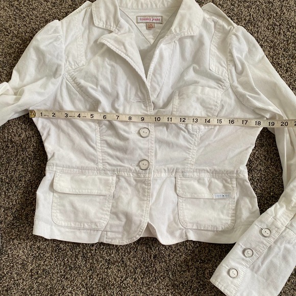 Tommy Jeans White Women's Corduroy Jacket - Size Large - Picture 3 of 4